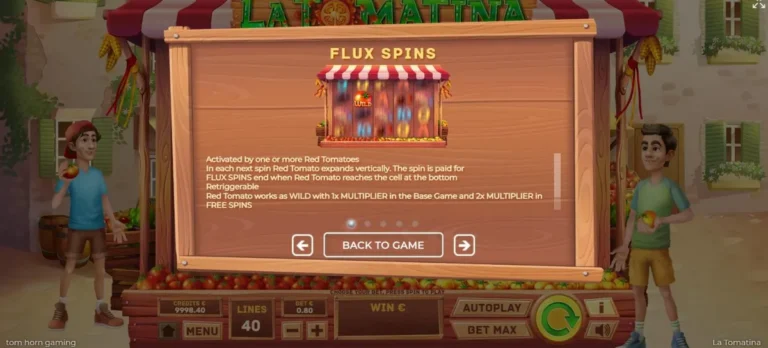 Reglas de Flux Spins en La Tomatina